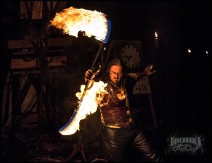 Medieval Faire, fire spinner