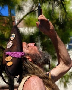 Medieval Faire, sword swallower